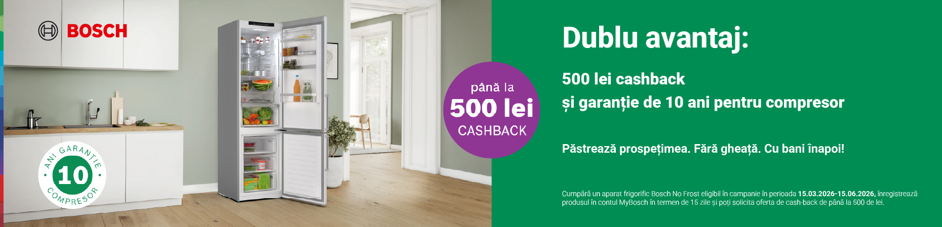 Cash-back la aparate frigorifice No Frost ( valabil doar pentru anumite articole)